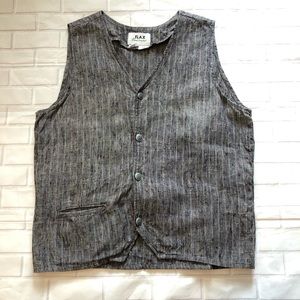 Flax by Jeanne Engelhart Linen Vest Sz Med